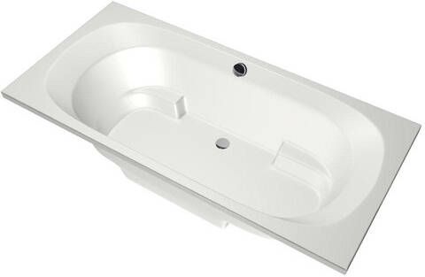 Xenz Kanaga Duobad 190x90x53 afvoer Midden acryl wit mat 6863-03