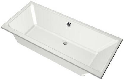 Xenz Ligbad Kristal | Inbouw | 170x75 cm | Incl.Badafvoer | Met overloop | Acryl | Mat wit