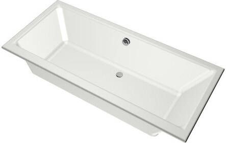 Xenz Ligbad Kristal | Inbouw | 180x80 cm | Incl.Badafvoer | Met overloop | Acryl | Mat wit