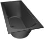 Xenz Ligbad Inbouw Lagoon Rechthoek 1-2 Persoons Duobad 75x170x50cm Acryl Ebony Zwart Mat met Poten - Thumbnail 2