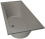 Xenz Ligbad Inbouw Lagoon Rechthoek 1-2 Persoons Duobad 80x180x50cm Acryl Cement Mat met Poten - Thumbnail 2