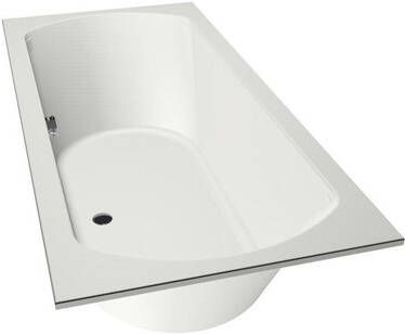 Xenz Ligbad Inbouw Lagoon Rechthoek 1-2 Persoons Duobad 90x190x50cm Acryl Edelweiss Mat met Poten