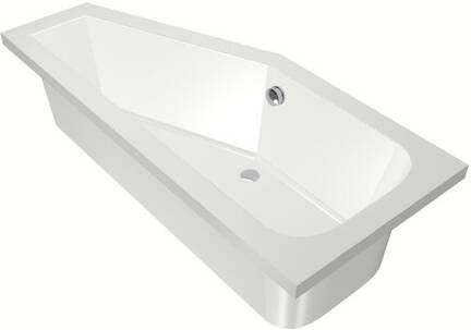 Xenz Lagoon Hoekbad 170x75x48 afvoer Midden Links Compact acryl wit 6982-01