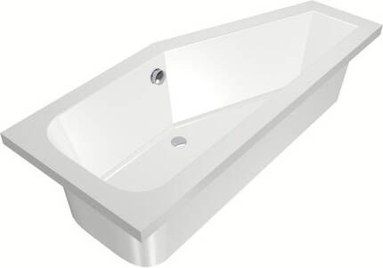 Xenz Lagoon Hoekbad 170x75x48 afvoer Midden Rechts Compact acryl wit 6983-01