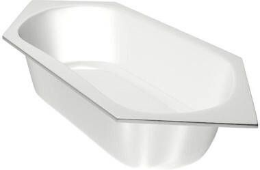 Xenz Ligbad Inbouw Lucia Hoekbad 1-2 Persoons Duobad 80x180x44cm Acryl Wit Hoogglans met Poten