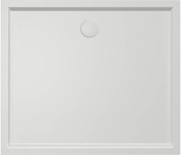 Xenz Douchebak Mariana | 110x100x4 cm | Incl.Afvoersifon-Chroom | Acryl | Rechthoekig | Wit glans