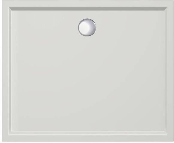 Xenz Douchebak Mariana | 110x90x4 cm | Incl.Afvoersifon-Chroom | Acryl | Rechthoekig | Wit mat
