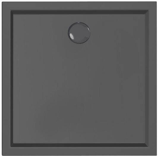 Xenz Douchebak Mariana | 80x80x4 cm | Incl.Afvoersifon-Chroom | Acryl | Vierkant | Zwart mat
