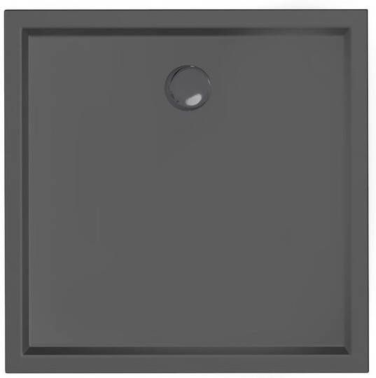 Xenz Douchebak Mariana | 90x90x4 cm | Incl.Afvoersifon-Chroom | Acryl | Vierkant | Zwart mat