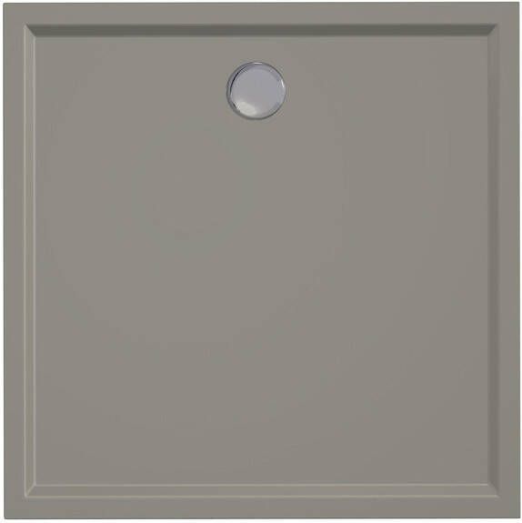 Xenz Douchebak Mariana | 90x90x4 cm | Incl.Afvoersifon-Chroom | Acryl | Vierkant | Cement mat