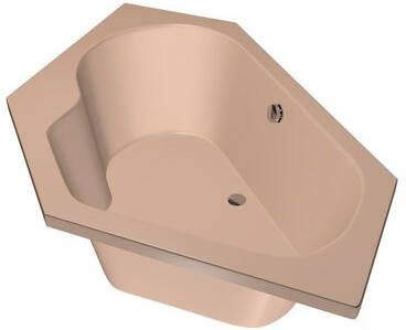 Xenz Ligbad Inbouw Menorca Hoekbad 1-2 Persoons Duobad 145x145x50cm Acryl Bahama Beige Hoogglans met Poten