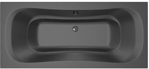 Xenz Ligbad Inbouw Nassau Rechthoek 1-2 Persoons Duobad 90x200x49cm Acryl Ebony Zwart Mat met Poten