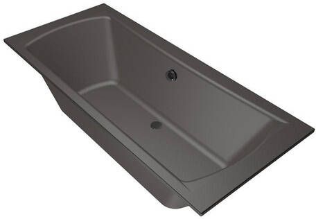 Xenz Robijn Duobad 180x80x48 afvoer Midden acryl antraciet 6987-05