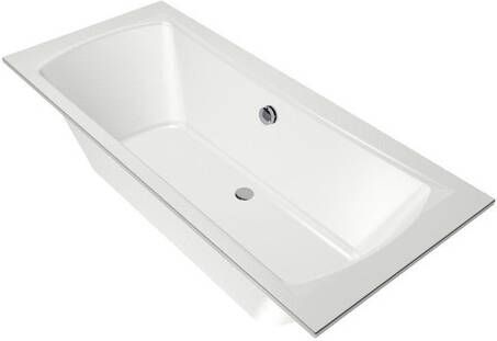 Xenz Robijn Duobad 180x80x48 afvoer Midden acryl wit 6987-01
