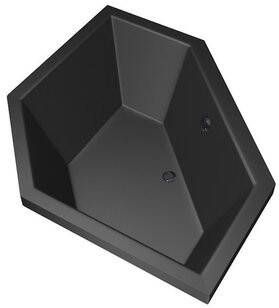 Xenz Society 145 Hoekbad 145x145x50cm met poten zonder afvoer Acryl Ebony mat (mat zwart antraciet) 6860-29