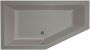 Xenz Society 160 ligbad 160x90cm met overloop zonder afvoer Hoekopstelling links Acryl Edelweiss mat 6881-03 - Thumbnail 2