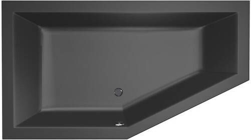 Xenz Society 160 ligbad 160x90cm met overloop zonder afvoer Hoekopstelling links Acryl Ebony mat 6881-29