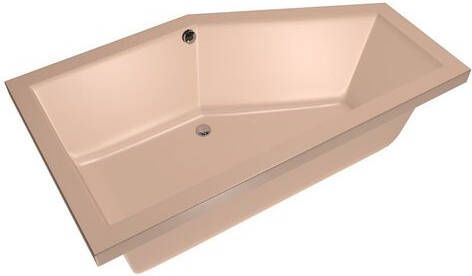 Xenz society 160 ligbad 160x90x50cm rechts met poten zonder afvoer acryl bahama beige hoogglans 6882-19