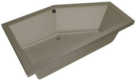 Xenz Society 160 ligbad 160x90cm met overloop zonder afvoer Hoekopstelling rechts Acryl Edelweiss mat 6882-03 - Foto 2