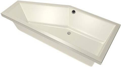 Xenz Society Compact ligbad 170x75x44cm links met poten zonder afvoer Acryl Pergamon Hoogglans 6925-02