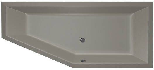Xenz Society compact ligbad 180x80x44cm rechts met poten zonder afvoer Acryl Cement Mat 6963-06