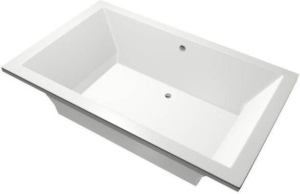 Xenz Society Duobad 190x120x53 afvoer Midden acryl wit 6924-01