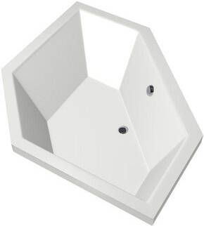 Xenz Society Hoekbad 145x145x53 afvoer Midden acryl wit 6860-01