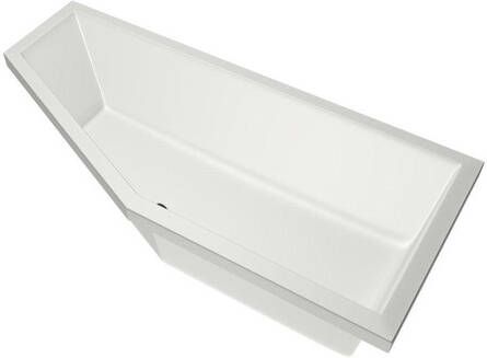 Xenz Society Hoekbad 170x75x48 afvoer Midden Rechts Compact acryl wit mat 6926-03