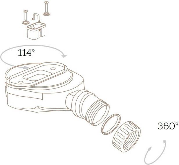 Xenz Soft douchebakafvoer Linear zonder cover H55 mm STLDAZ