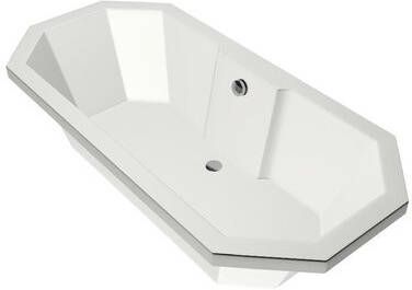 Xenz Ligbad Inbouw Sumba 1-2 Persoons Duobad 90x190x45cm Acryl Edelweiss Mat met Poten