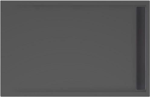 Xenz Douchevloer Easy Tray | 140x90 cm | Incl.Gootcover en Afvoersifon | Acryl | Rechthoek | Zwart mat