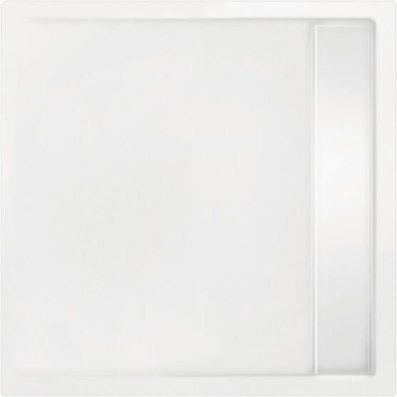 Xenz Douchevloer Easy Tray | 100x100 cm | Incl.Gootcover en Afvoersifon | Acryl | Vierkant | Wit glans - Foto 3