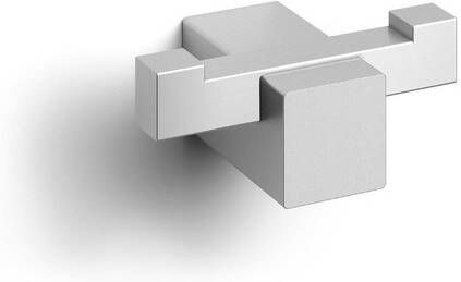 ZACK Carvo Dubbele Handdoekhaak 6 5x4 5x2 6 cm Geborsteld RVS