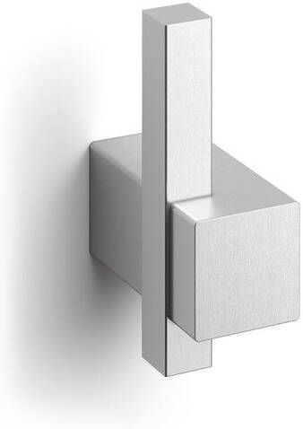 Zack Carvo Handdoekhaak 7x5cm enkel geborsteld RVS 40483