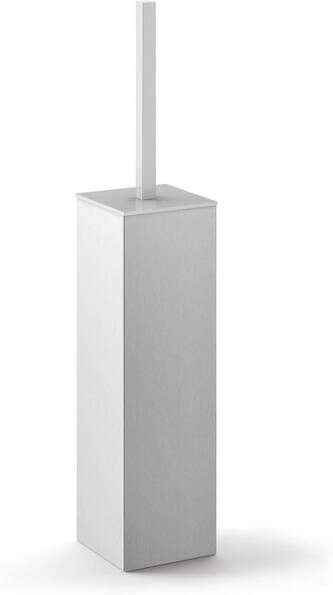 Zack Carvo Toiletborstelhouder gesloten staand geborsteld RVS 40489