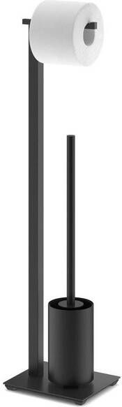 Zack Carvo Toiletbutler -1 rol toiletborstelhouder open zwart 40508