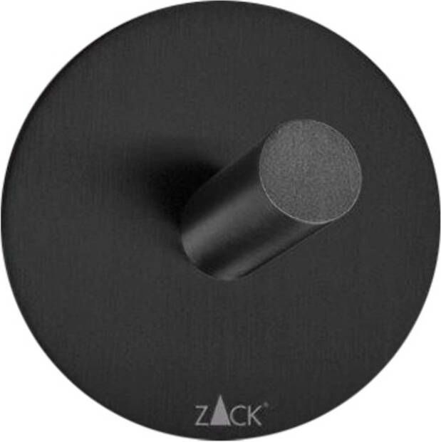 Zack Duplo handdoekhaak 5.5x5.5cm rond zelfklevend Mat Zwart 40447