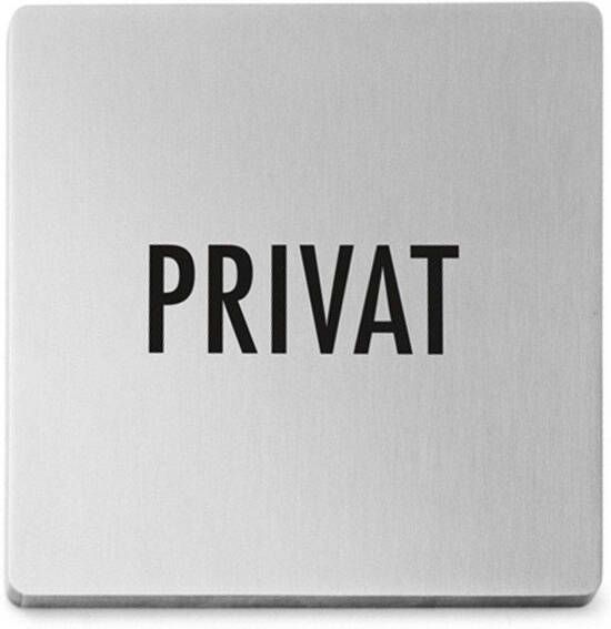 Zack Indici Pictogram privat 12.5X10X0.5cm Mat Gesatineerd RVS 50723