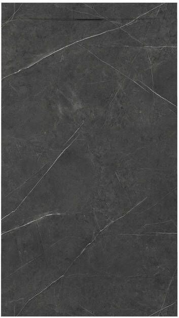 Zenon Essenza Minimal douchevloer 100x80cm antislip antibacterieel mineraalmarmer rechthoek Marble dark (zwart) 400000000000044901