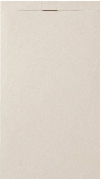 Zenon Essenza Minimal douchevloer 160x80cm antislip antibacterieel mineraalmarmer rechthoek Vertigo cream (beige) 400000000000044952