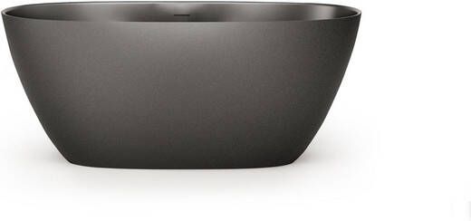 Zeza Element Vrijstaand Bad 145x71x60cm solid surface mat donker grijs SW1208798