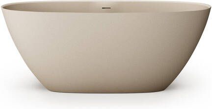 Zeza Element Vrijstaand Bad 160x75x60cm solid surface mat beige SW1208802