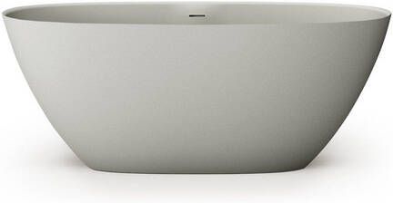 Zeza Element Vrijstaand Bad 160x75x60cm solid surface mat licht grijs SW1208803