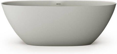 Zeza Element Vrijstaand Bad 175x76x60cm solid surface mat licht grijs SW1208809