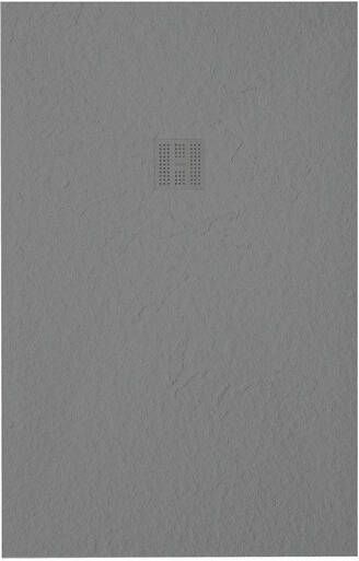 Zeza Grade Douchebak 140x100cm antislip antibacterieel mineraalmarmer rechthoek mat cemento (grijs) 400000000000019419
