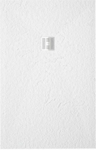 Zeza Grade Douchebak 160x80cm antislip antibacterieel mineraalmarmer rechthoek mat wit 400000000000019998