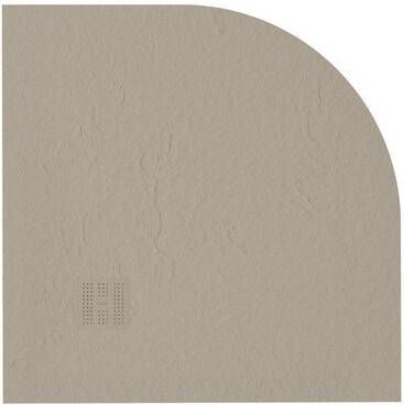 Zeza Grade douchevloer 100x100cm antislip antibacterieel mineraalmarmer kwartrond mat cream (taupe) 400000000000009450