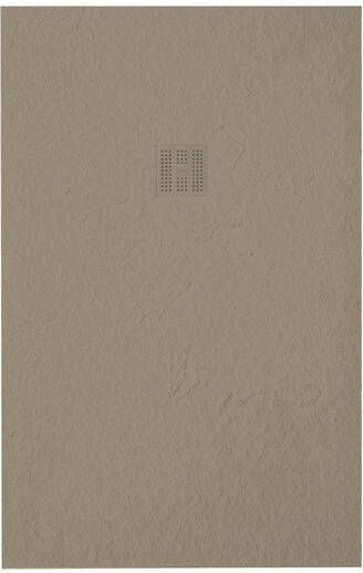 Zeza Grade douchevloer 100x90cm antislip antibacterieel mineraalmarmer rechthoek mat cream (creme) 400000000000019576