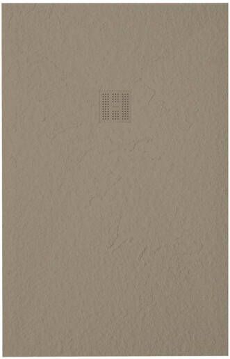 Zeza Grade douchevloer 80x110cm antislip antibacterieel mineraalmarmer rechthoek mat cream (taupe) 400000000000019562