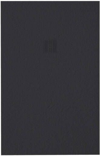 Zeza Grade Douchevloer 180x90cm antislip antibacterieel mineraalmarmer rechthoek mat zwart 400000000000019840